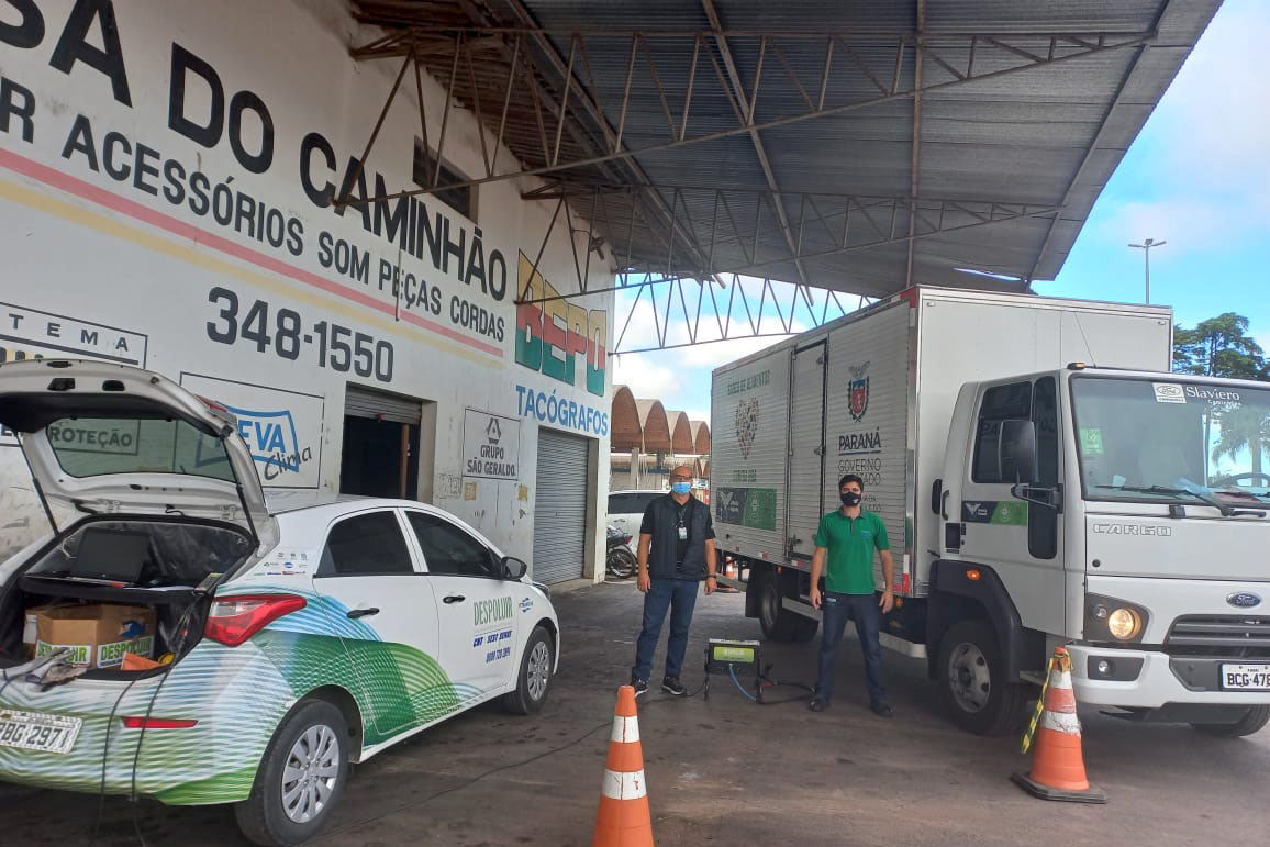 Frotas de veículos da Ceasa Curitiba recebem testes de opacidade