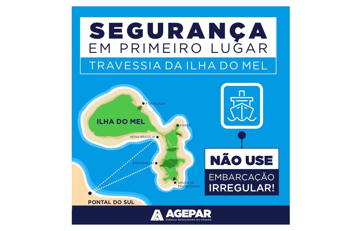 Agepar lança campanha de conscientização para usuários da travessia da Ilha do Mel 