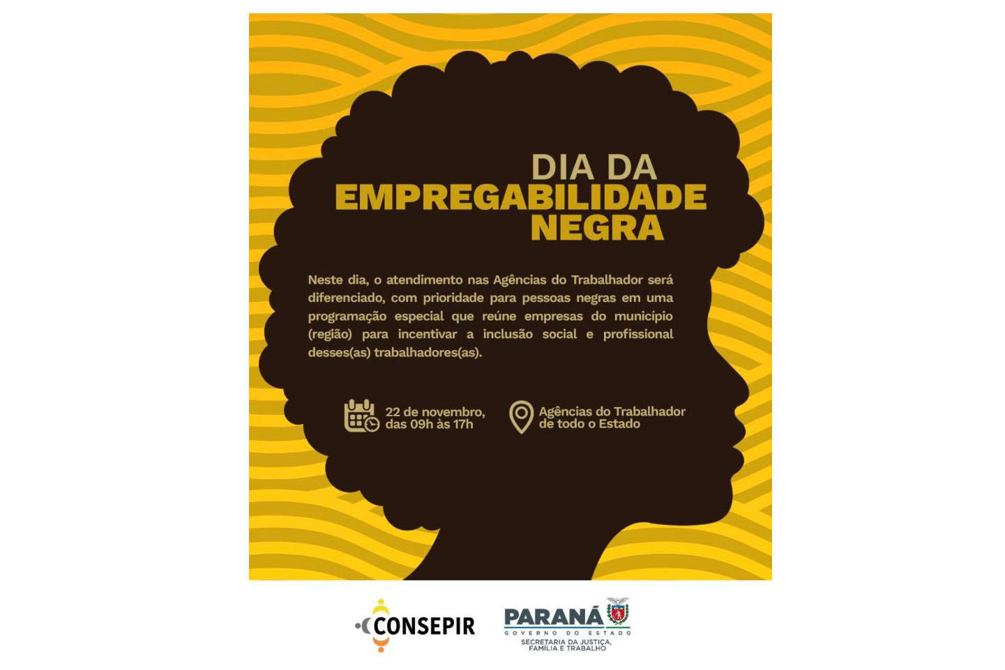 Paraná terá Dia da Empregabilidade Negra nesta terça-feira