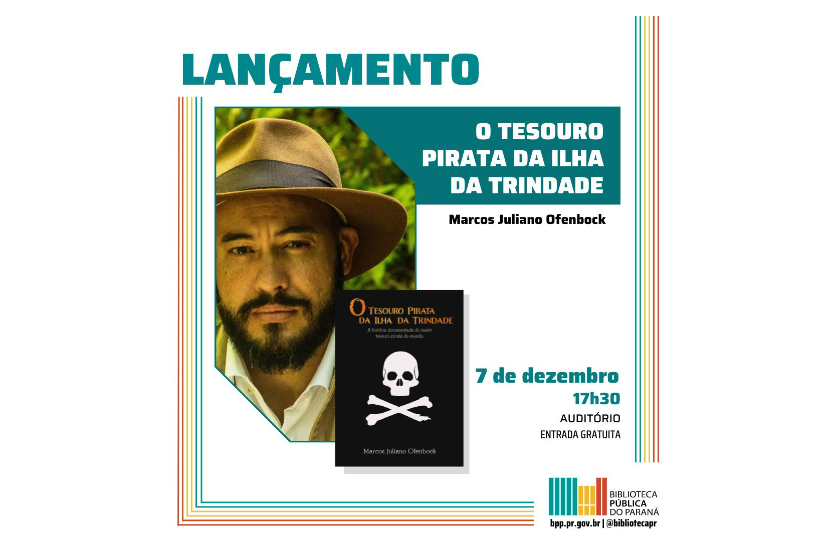 Livro sobre pirata que viveu em Curitiba é lançado na Biblioteca Pública