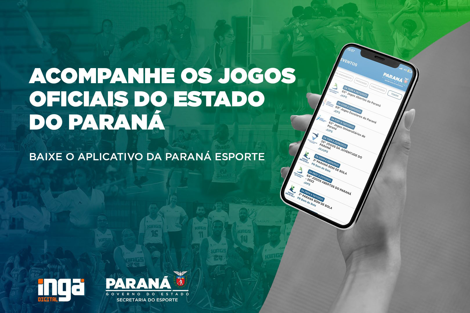 Secretaria do Esporte lança aplicativo para acompanhar os resultados dos jogos oficiais do Paraná