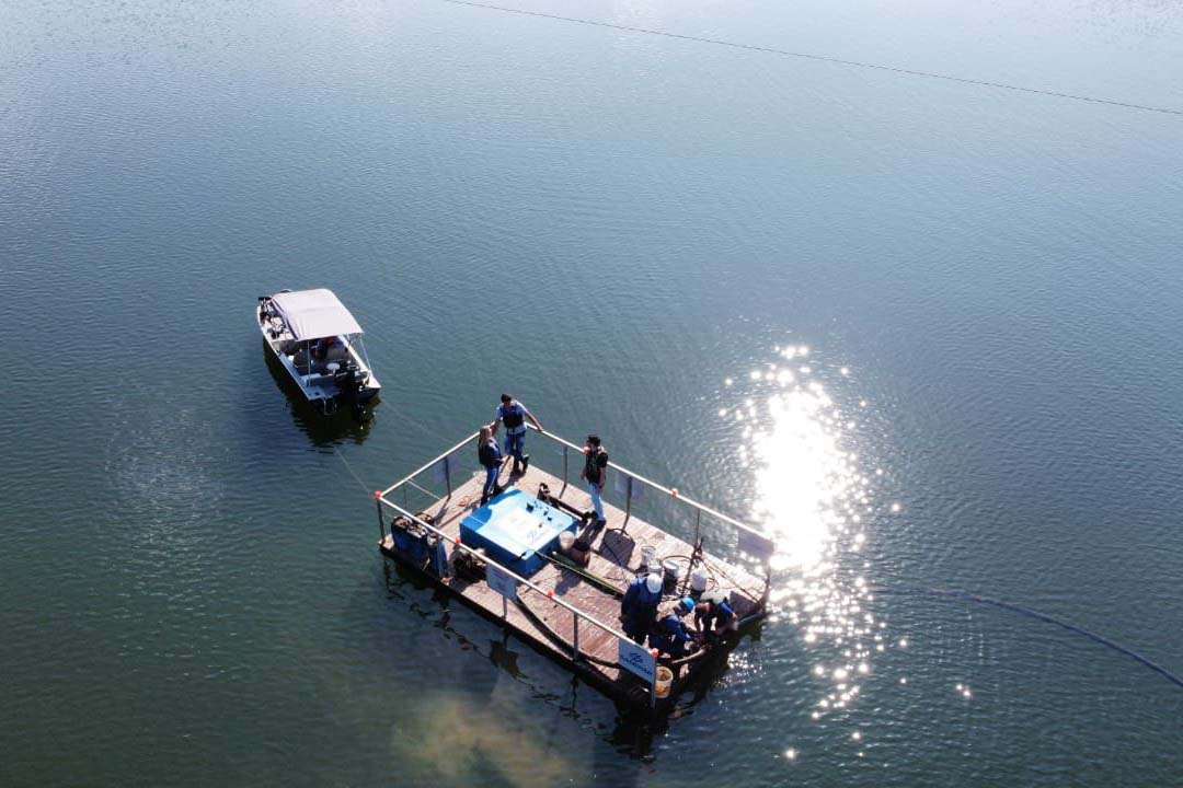 Captação flutuante da Sanepar reforça abastecimento em Saudade do Iguaçu