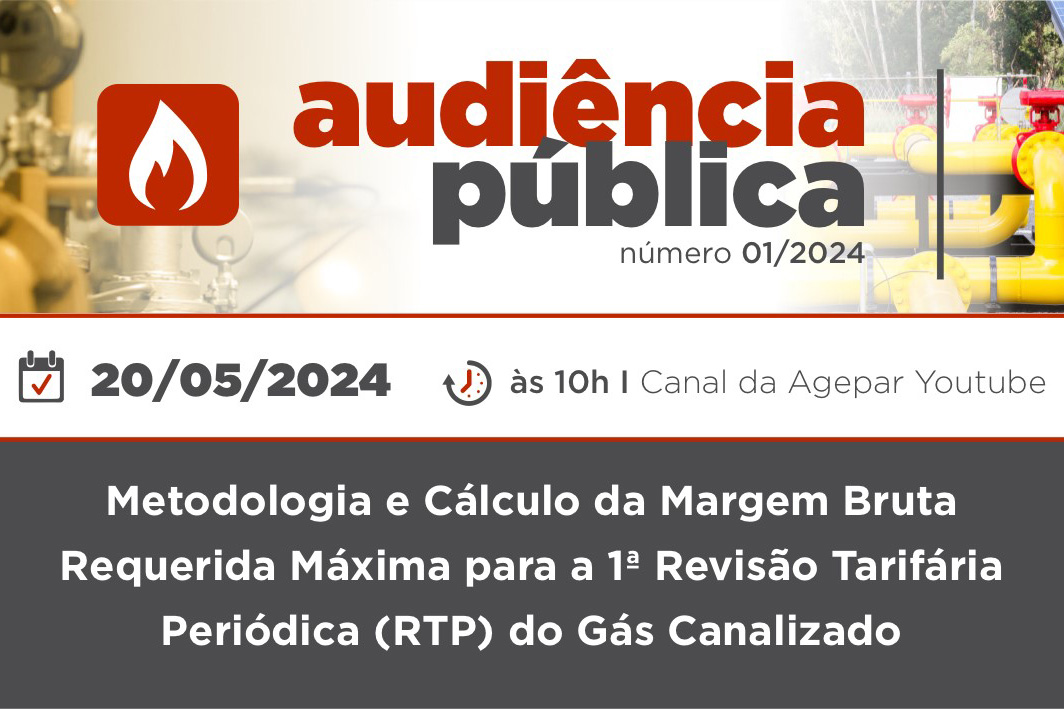 Audiência da Agepar vai debater revisão tarifária do serviço de distribuição de gás canalizado