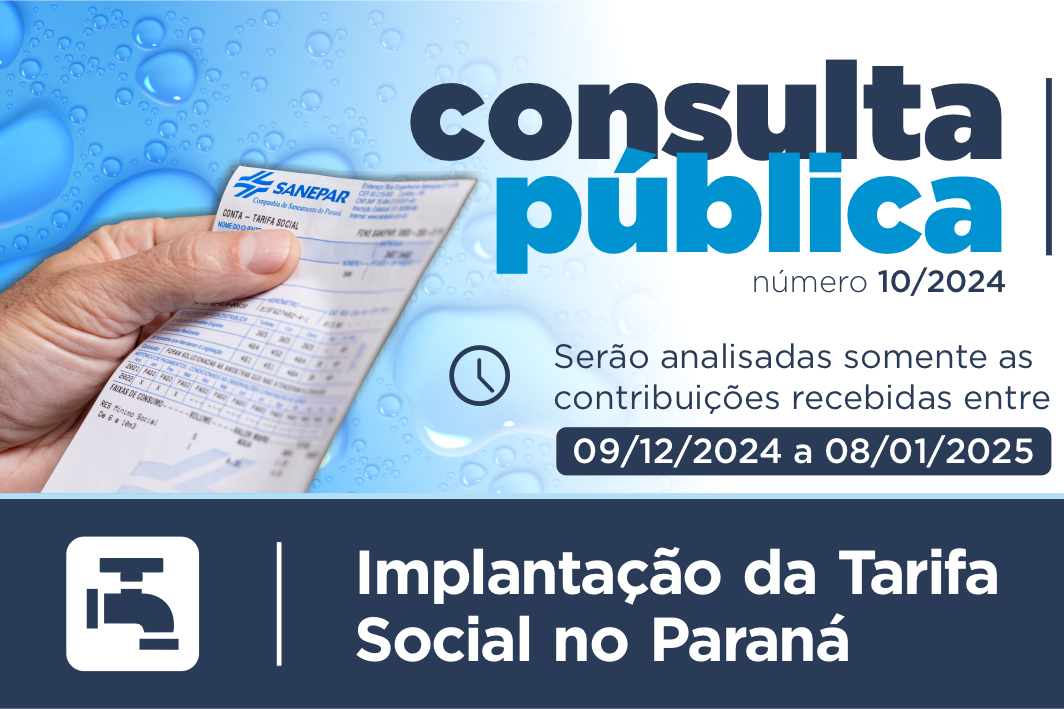 Agepar disponibiliza consulta sobre implantação da Tarifa Social de saneamento