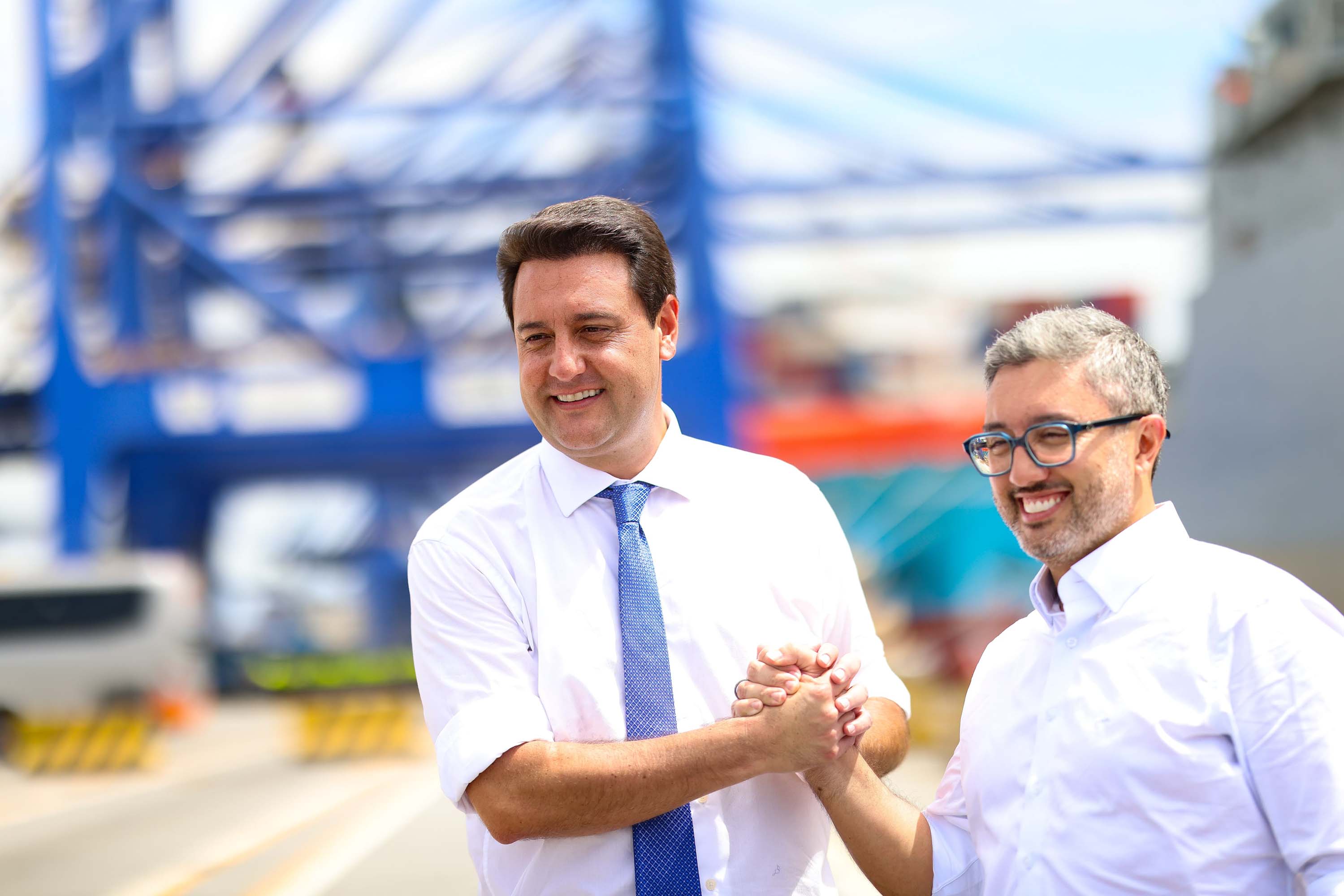 Governador Carlos Massa Ratinho Junior participou nesta segunda-feira (17) da cerimônia de 90 anos do porto, quando anunciou investimento bilionário para a construção do Píer em T que vai ampliar a capacidade de movimentação de cargas.