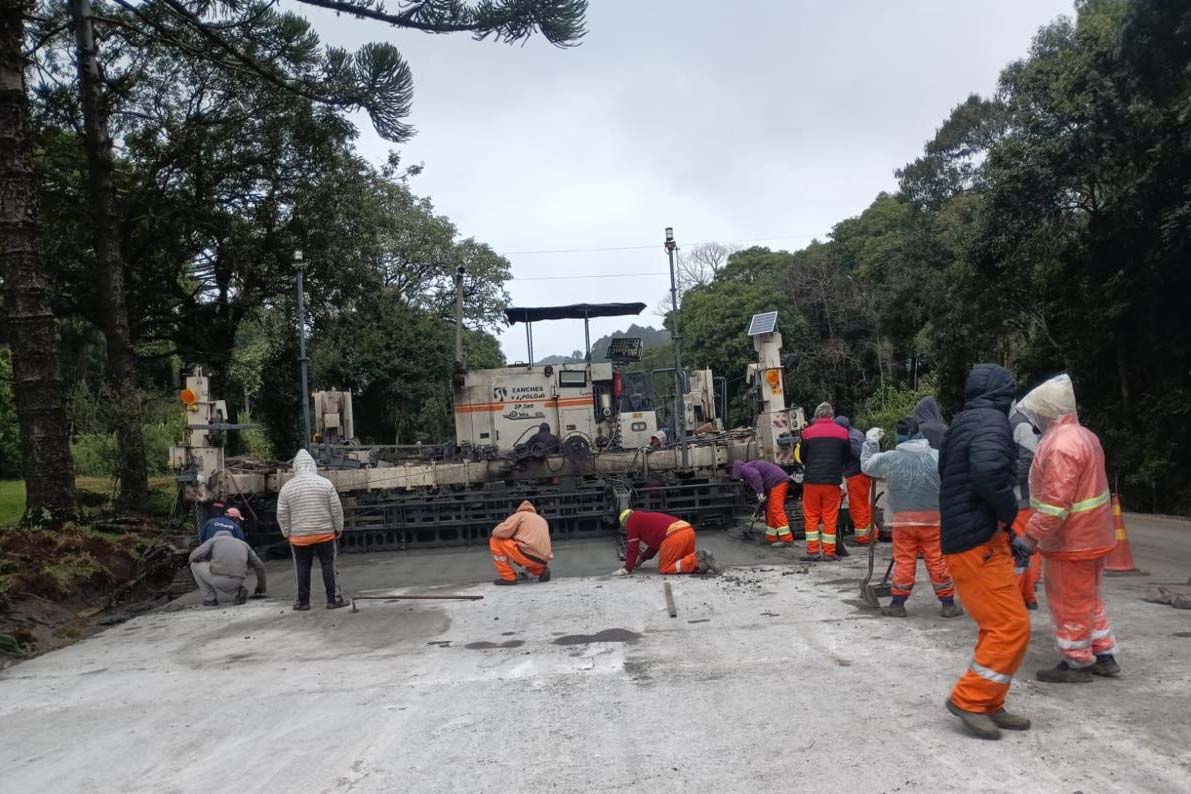 75%: concretagem de rodovia entre Clevelândia e Pato Branco deve terminar em junho