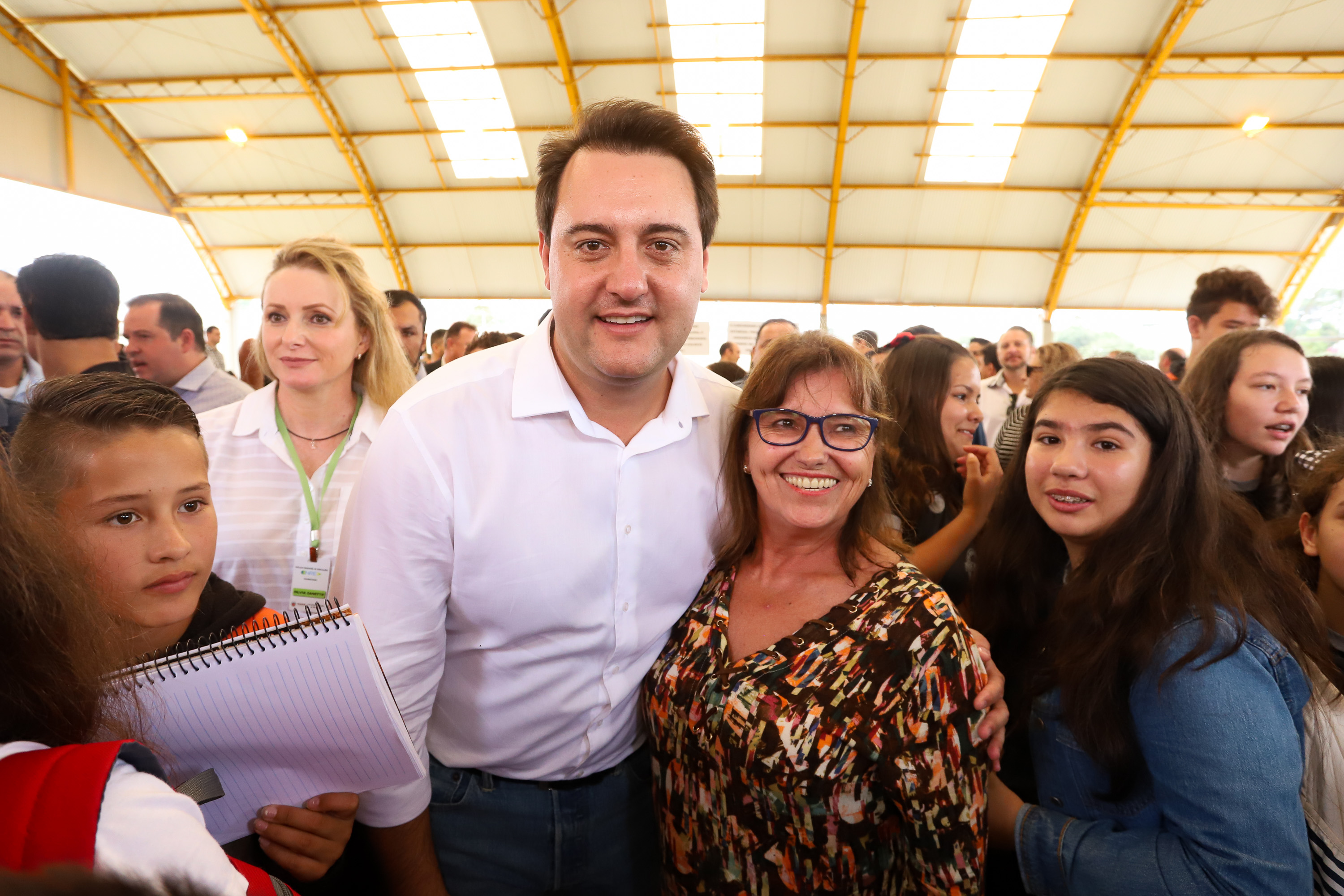 O governador Carlos Massa Ratinho Junior inaugurou nesta quinta-feira (4), em Guarapuava, região central do Paraná, as novas sedes dos colégios estaduais Leni Marlene Jacob e Professor Pedro Carli. Foto: Rodrigo Felix Leal/ANPr