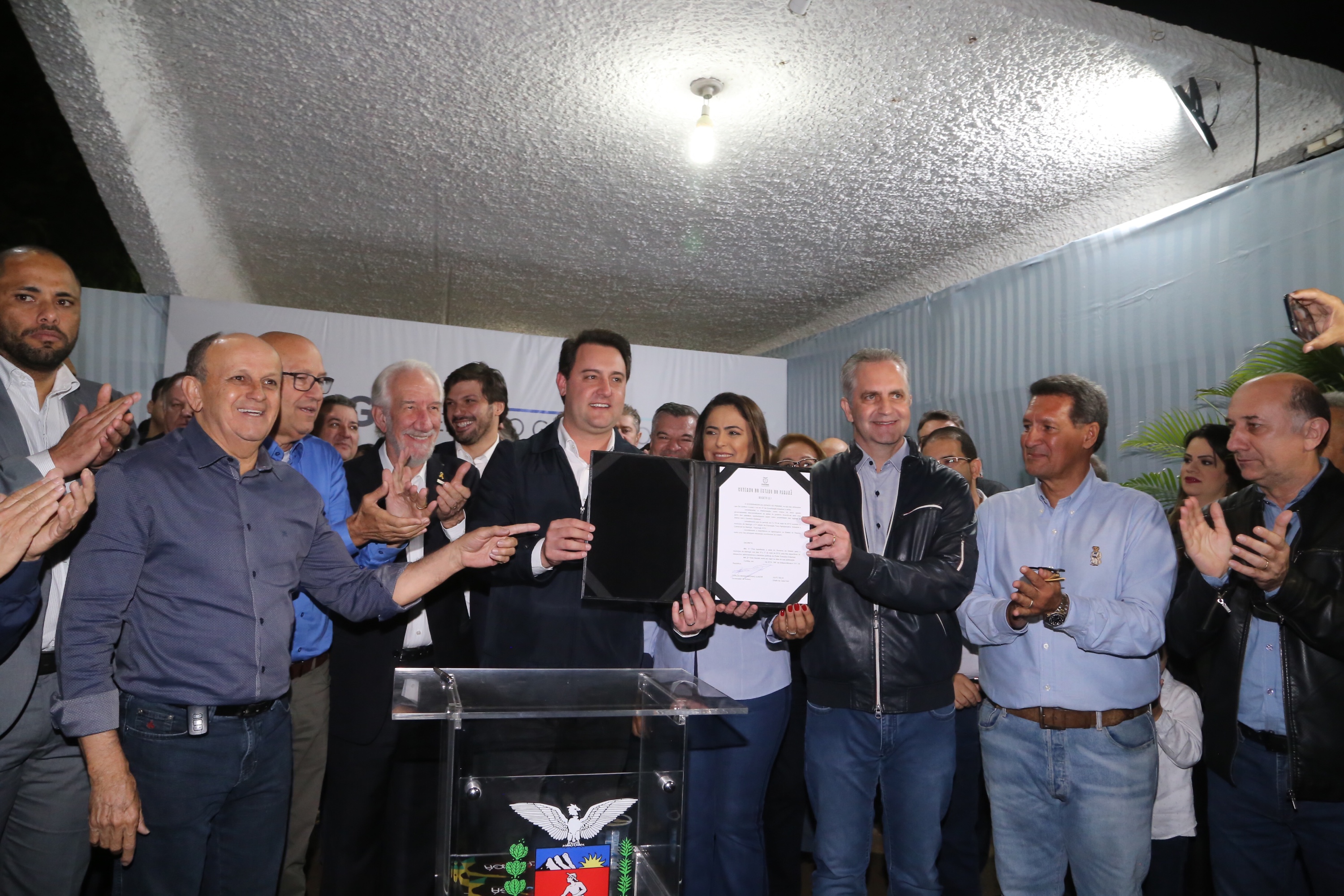 O governador Carlos Massa Ratinho Junior destacou, no ato de transferência da sede da administração estadual para Maringá, no Noroeste do Paraná, que a iniciativa visa atender as demandas da região e tornar o Governo mais acessível para a população. O município irá sediar o Poder Executivo até sexta-feira (17). Foto: Gilson Abreu/ANPr