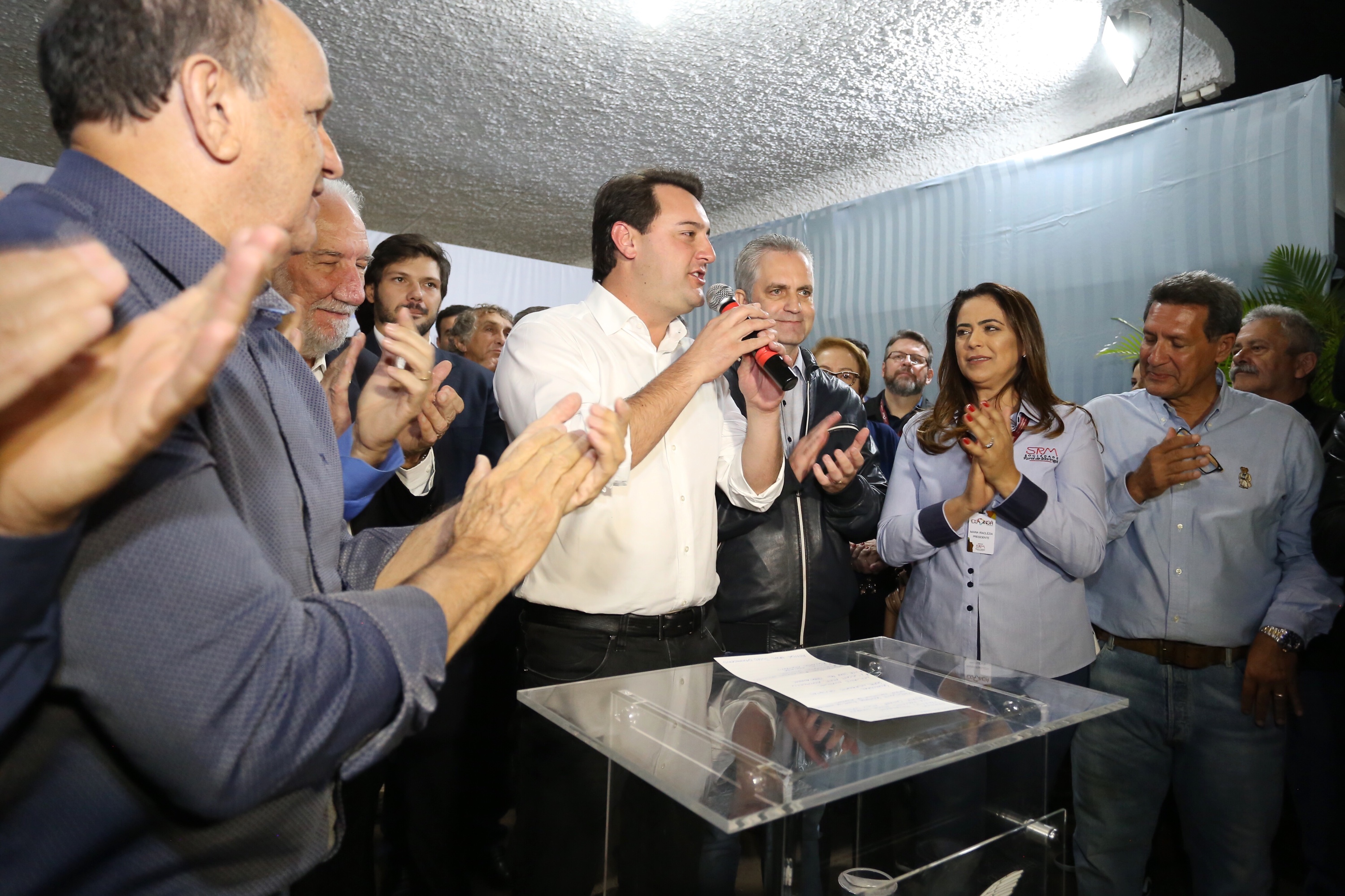 O governador Carlos Massa Ratinho Junior destacou, no ato de transferência da sede da administração estadual para Maringá, no Noroeste do Paraná, que a iniciativa visa atender as demandas da região e tornar o Governo mais acessível para a população. O município irá sediar o Poder Executivo até sexta-feira (17). Foto: José Fernando Ogura/ANPr