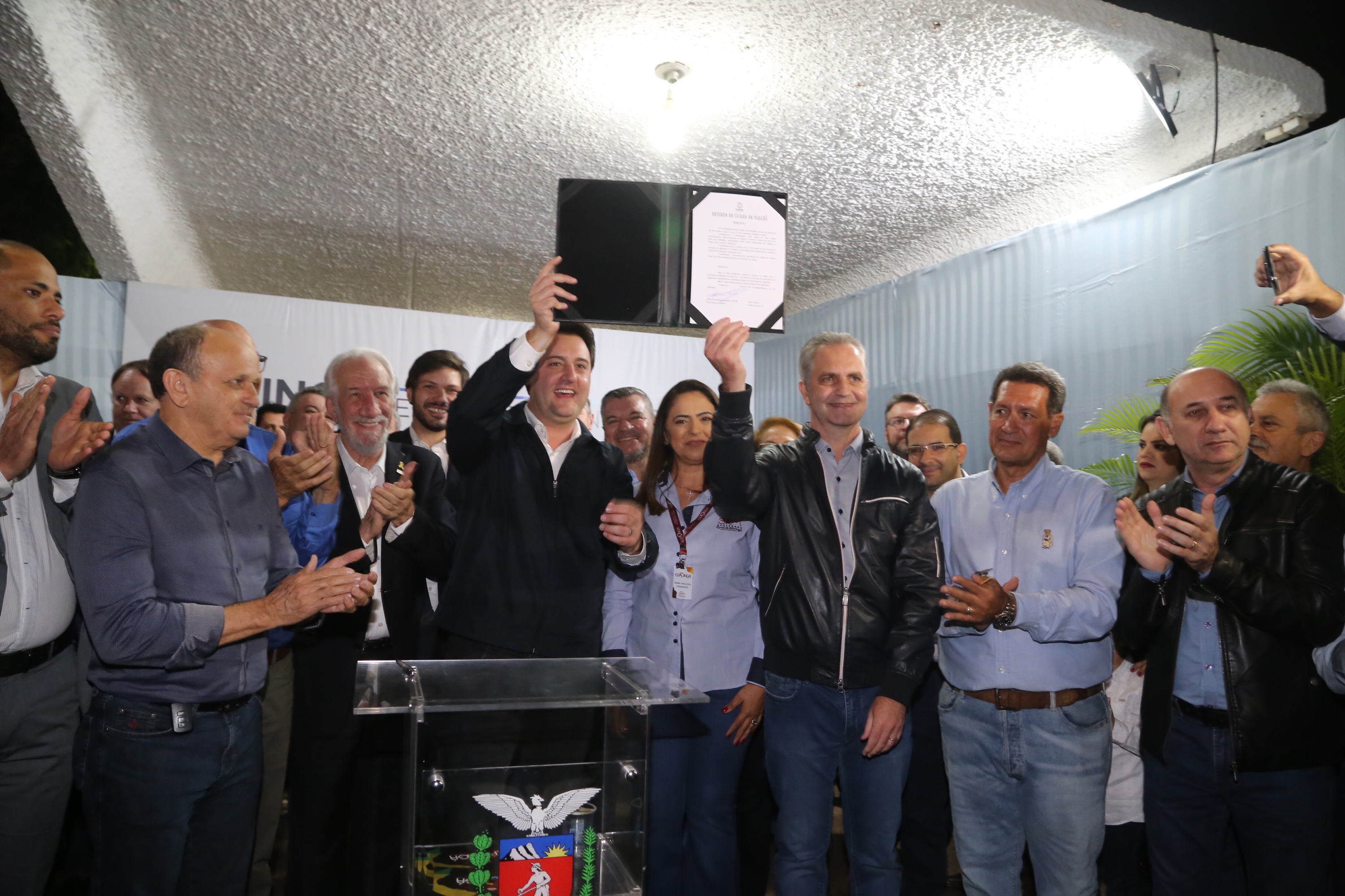O governador Carlos Massa Ratinho Junior destacou, no ato de transferência da sede da administração estadual para Maringá, no Noroeste do Paraná, que a iniciativa visa atender as demandas da região e tornar o Governo mais acessível para a população. O município irá sediar o Poder Executivo até sexta-feira (17). Foto: Gilson Abreu/ANPr