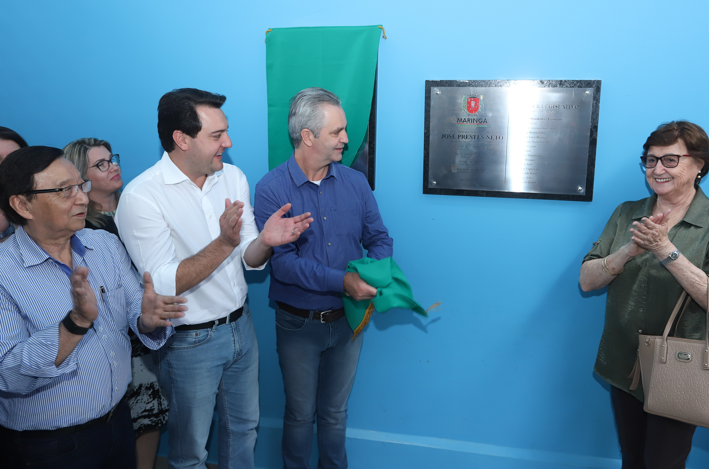 O governador Carlos Massa Ratinho Junior também inaugurou nesta quinta-feira (16) o CMEI José Prestes Neto, no Jardim Alvorada, em Maringá. O prédio de 3 mil metros quadrados tem capacidade para até 500 alunos do berçário ao 5° ano.Foto Rodrigo Felix Leal/ANPr