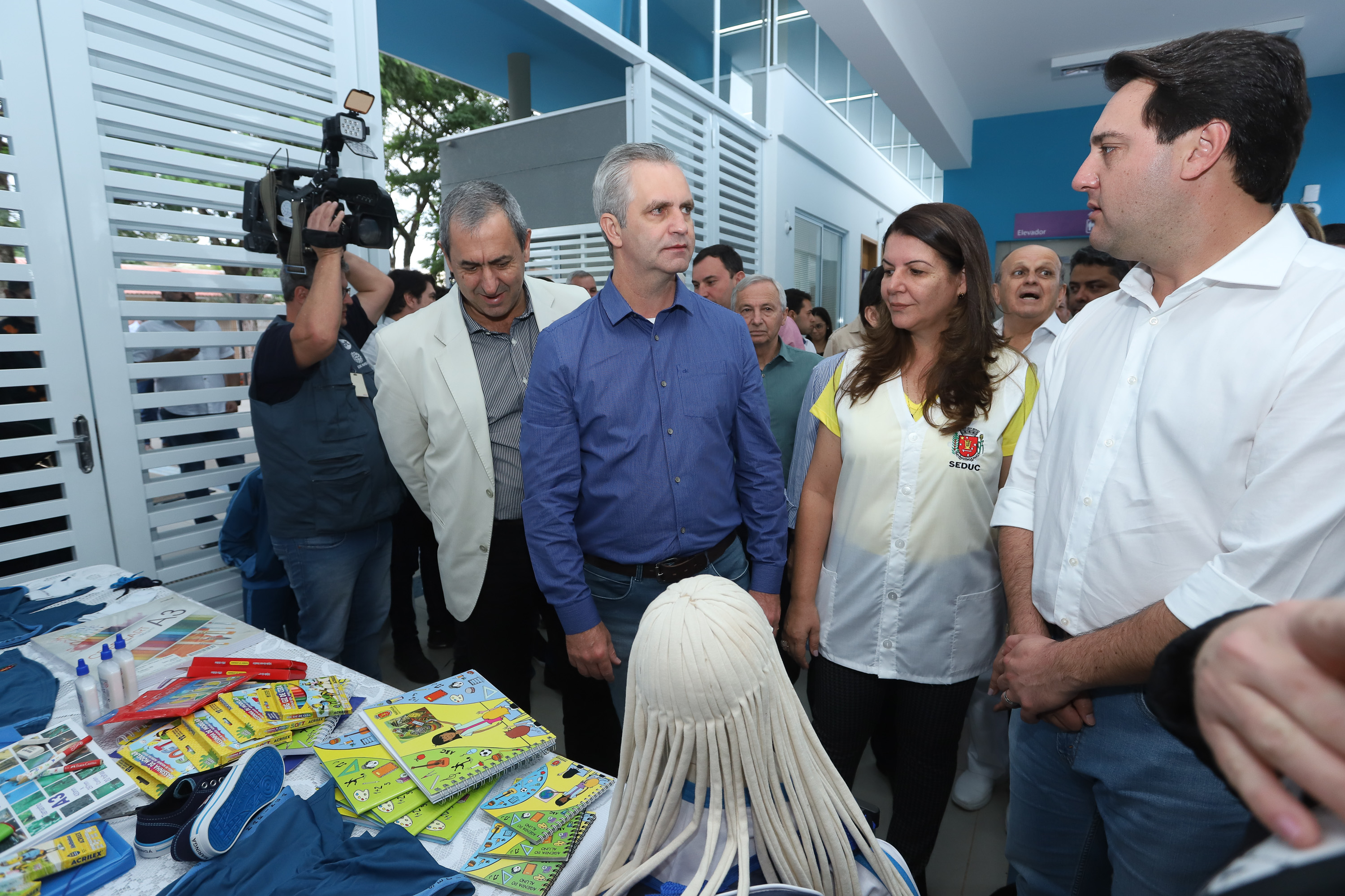 O governador Carlos Massa Ratinho Junior também inaugurou nesta quinta-feira (16) o CMEI José Prestes Neto, no Jardim Alvorada, em Maringá. O prédio de 3 mil metros quadrados tem capacidade para até 500 alunos do berçário ao 5° ano.Foto Rodrigo Felix Leal/ANPr