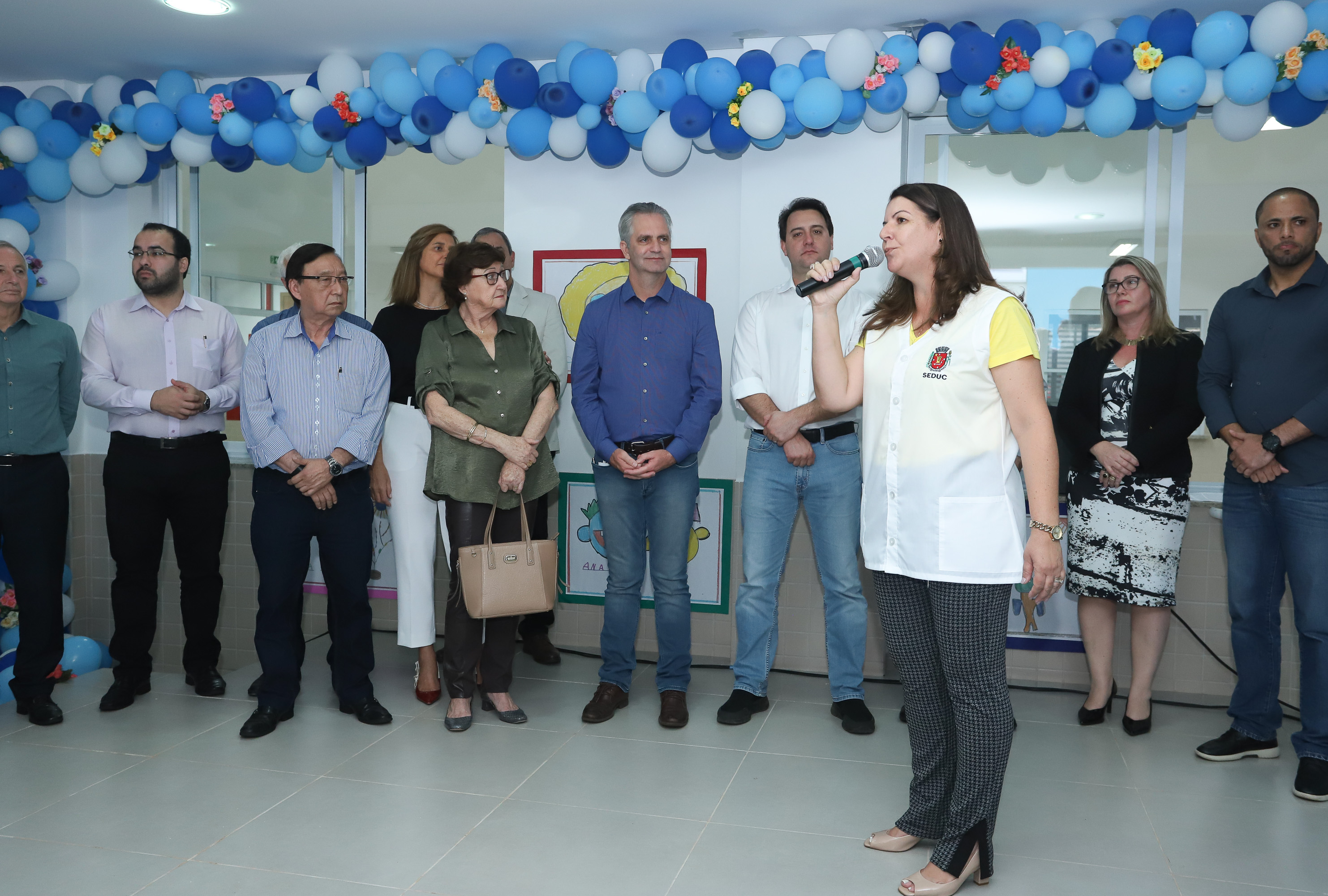 O governador Carlos Massa Ratinho Junior também inaugurou nesta quinta-feira (16) o CMEI José Prestes Neto, no Jardim Alvorada, em Maringá. O prédio de 3 mil metros quadrados tem capacidade para até 500 alunos do berçário ao 5° ano.Foto Rodrigo Felix Leal/ANPr