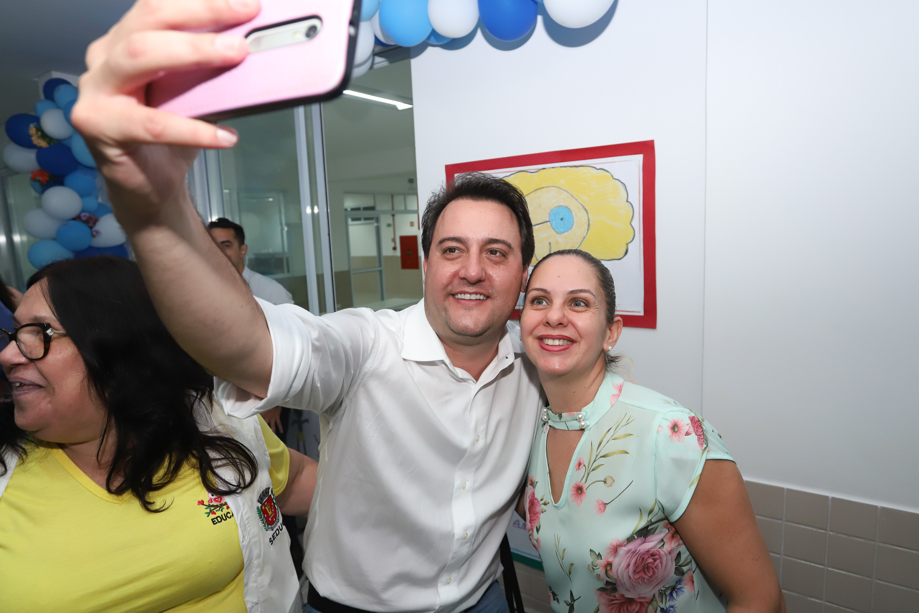 O governador Carlos Massa Ratinho Junior também inaugurou nesta quinta-feira (16) o CMEI José Prestes Neto, no Jardim Alvorada, em Maringá. O prédio de 3 mil metros quadrados tem capacidade para até 500 alunos do berçário ao 5° ano.Foto Rodrigo Felix Leal/ANPr