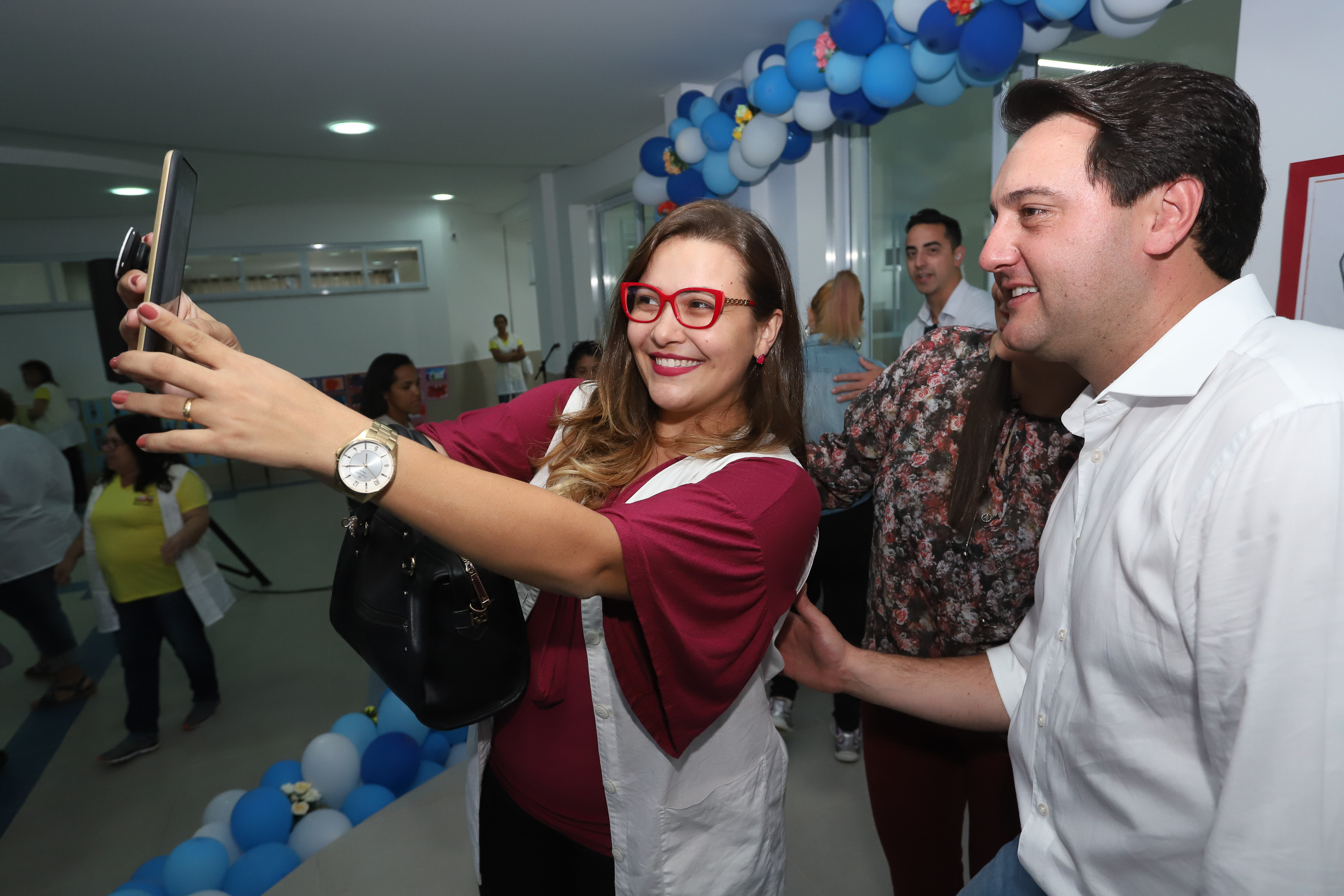 O governador Carlos Massa Ratinho Junior também inaugurou nesta quinta-feira (16) o CMEI José Prestes Neto, no Jardim Alvorada, em Maringá. O prédio de 3 mil metros quadrados tem capacidade para até 500 alunos do berçário ao 5° ano.Foto Rodrigo Felix Leal/ANPr