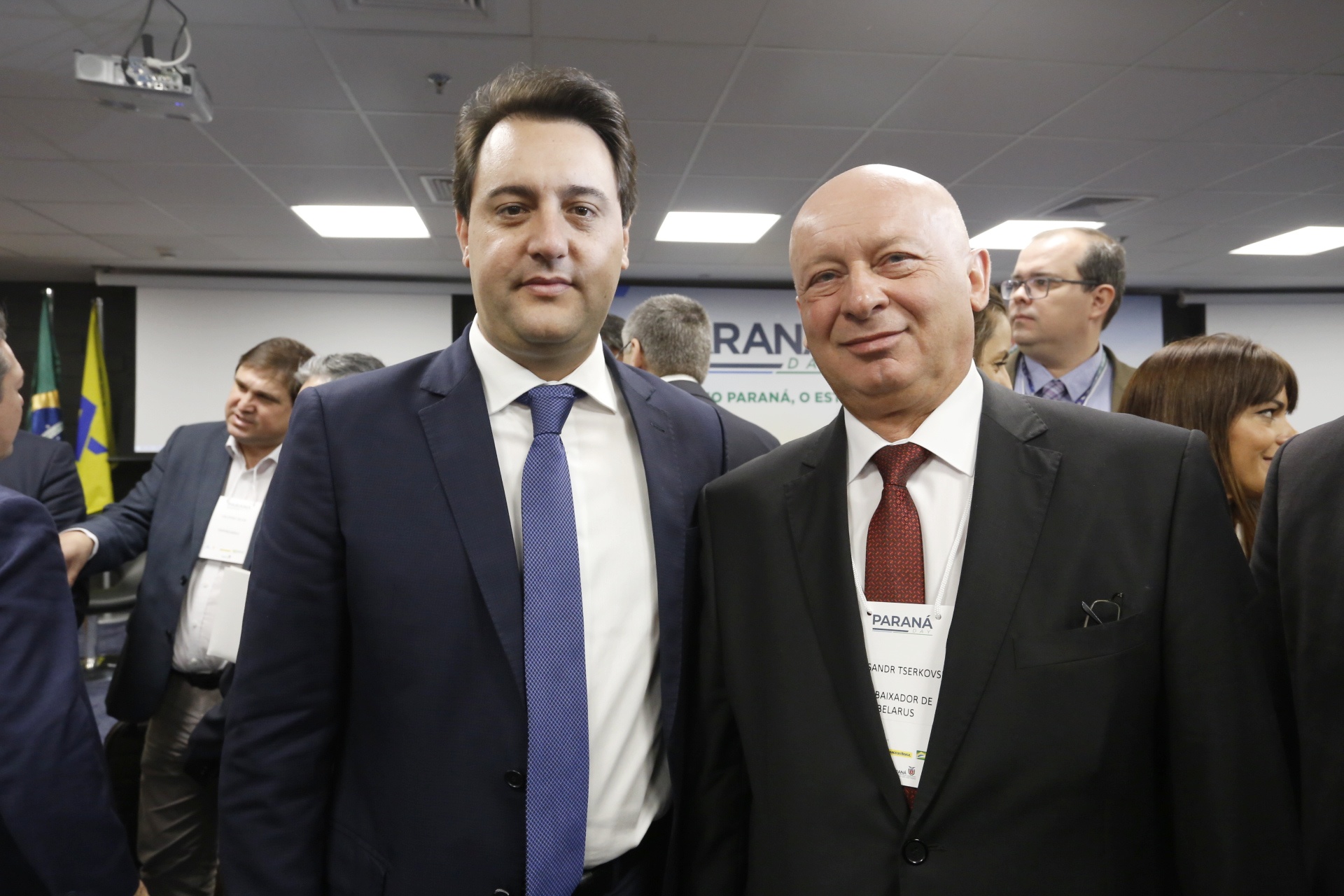 Programa de concessões na área da infraestrutura, projetos de parcerias público-privadas e um ambiente propício para negócios tornam o Paraná o Estado atrativo para investidores. A avaliação é do governador Carlos Massa Ratinho Junior, que abriu nesta terça-feira (21) a segunda edição do Paraná Day. Foto: Arnaldo Alves/ANPr