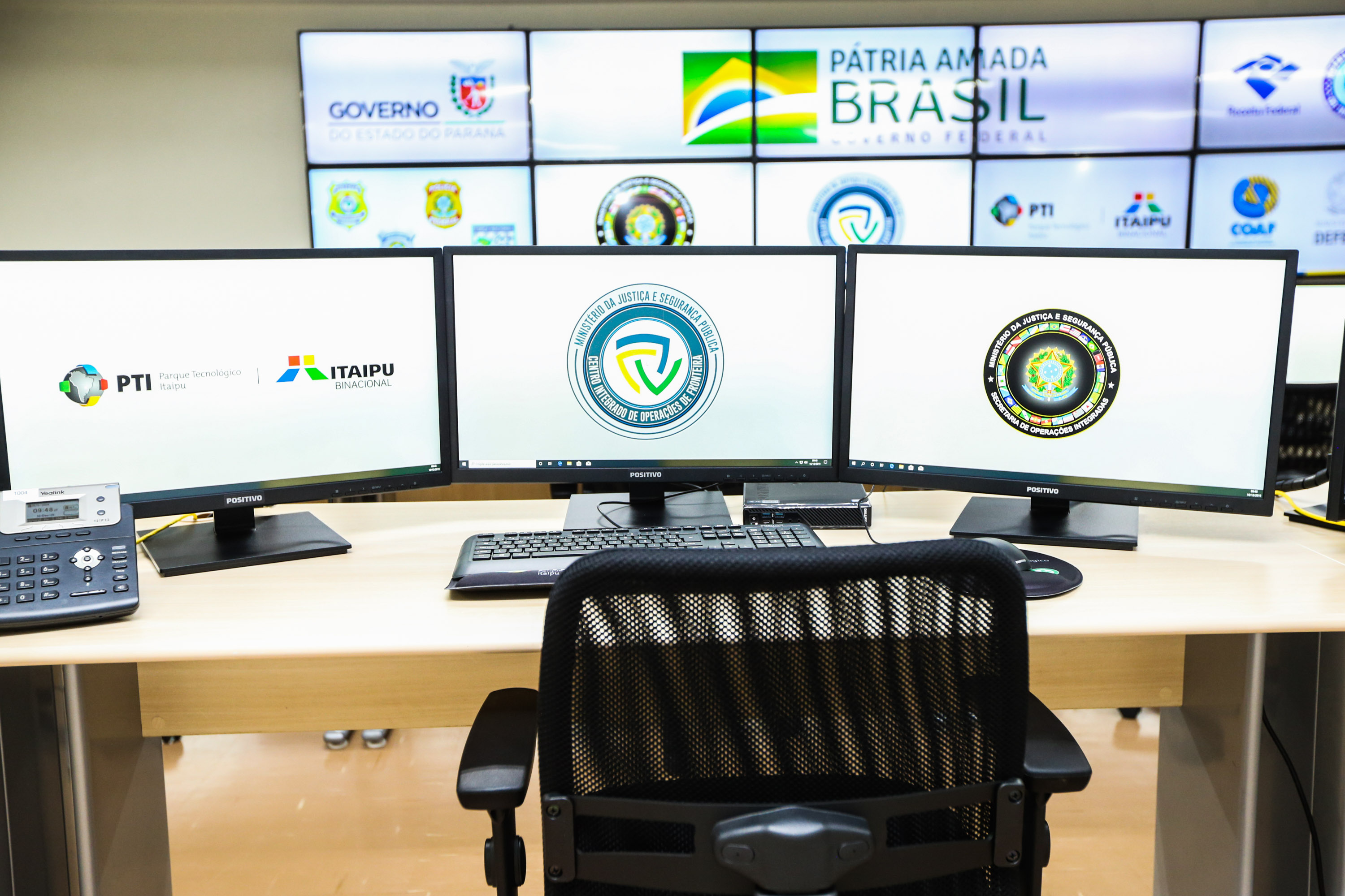 CIOF FOZ O Centro Integrado de Operações de Fronteira, em Foz do Iguaçu. O CIOF reforçará as ações estratégicas estaduais de combate ao tráfico e ao crime organizado. A estrutura passa a integrar o Parque Tecnológico Itaipu, na Itaipu Binacional.Foz do Iguaçu, 16/12/2019 - Foto: Geraldo Bubniak/AEN