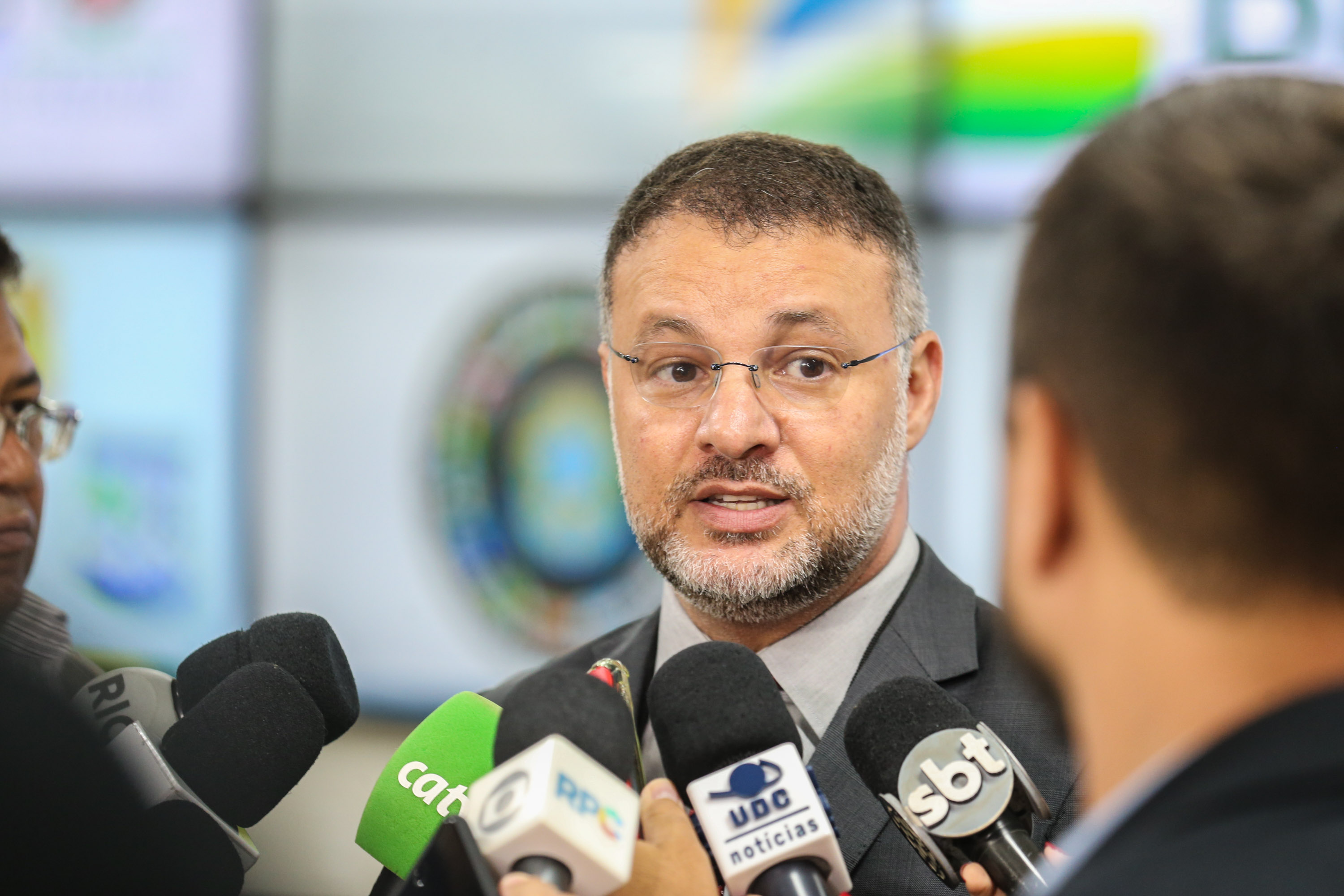 CIOF FOZ O Centro Integrado de Operações de Fronteira, em Foz do Iguaçu. O CIOF reforçará as ações estratégicas estaduais de combate ao tráfico e ao crime organizado. A estrutura passa a integrar o Parque Tecnológico Itaipu, na Itaipu Binacional. Na foto, Wagner Mesquita, coordenador-geral de Combate ao Crime Organizado do Ministério da Justiça e Segurança Pública.Foz do Iguaçu, 16/12/2019 - Foto: Geraldo Bubniak/AEN