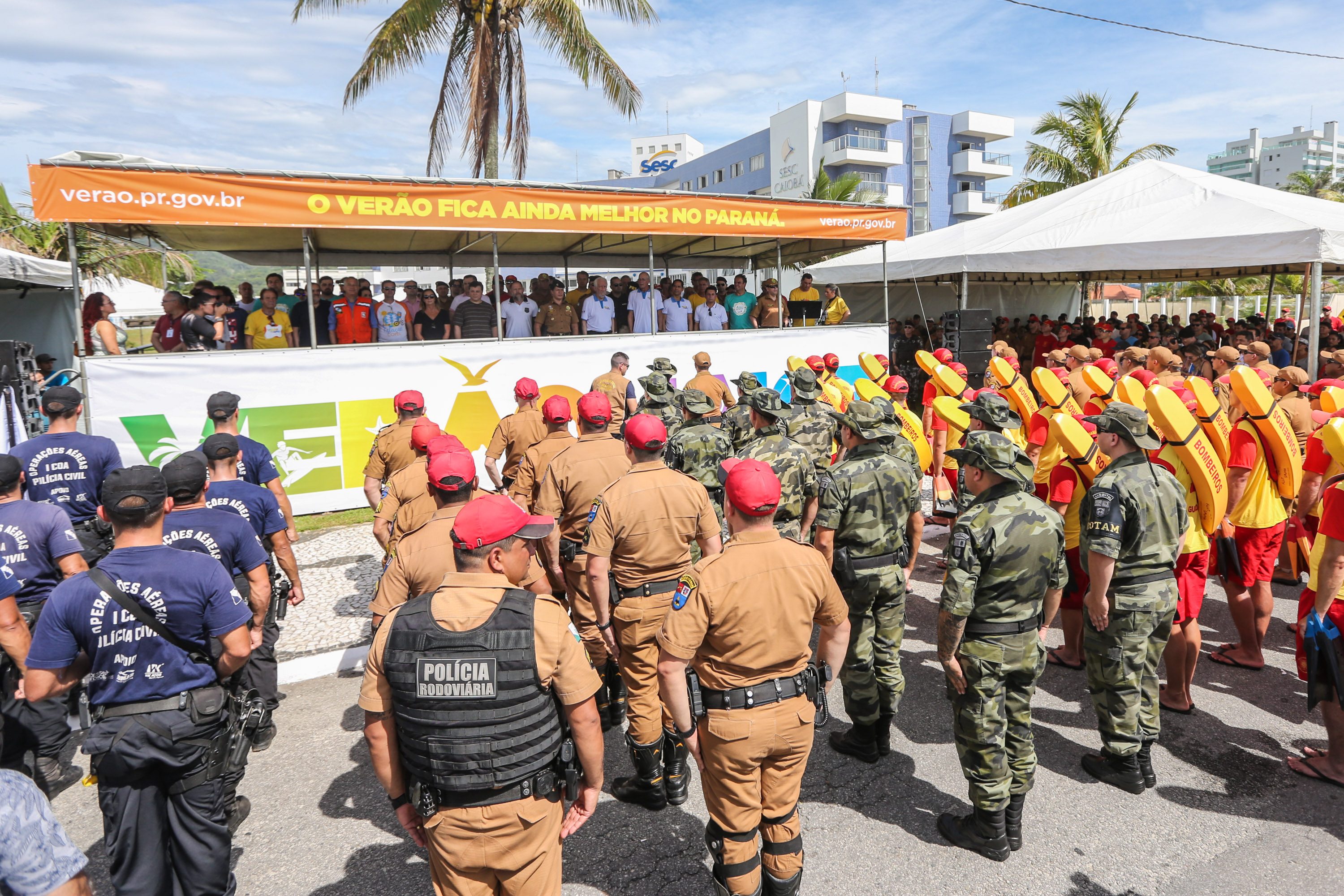 Verao Maior O vice governador Darci Piana participa neste sábado (21), do Lançamento do Verão Maior 2019/2020. O evento acontece em Matinhos e marca o início das ações dos órgãos estaduais no Litoral e nas praias de água doce nas Costas Oeste, Norte e Noroeste, durante toda a temporada até 1º de março. Matinhos, 21/12/2019 - Foto: Geraldo Bubniak/AEN