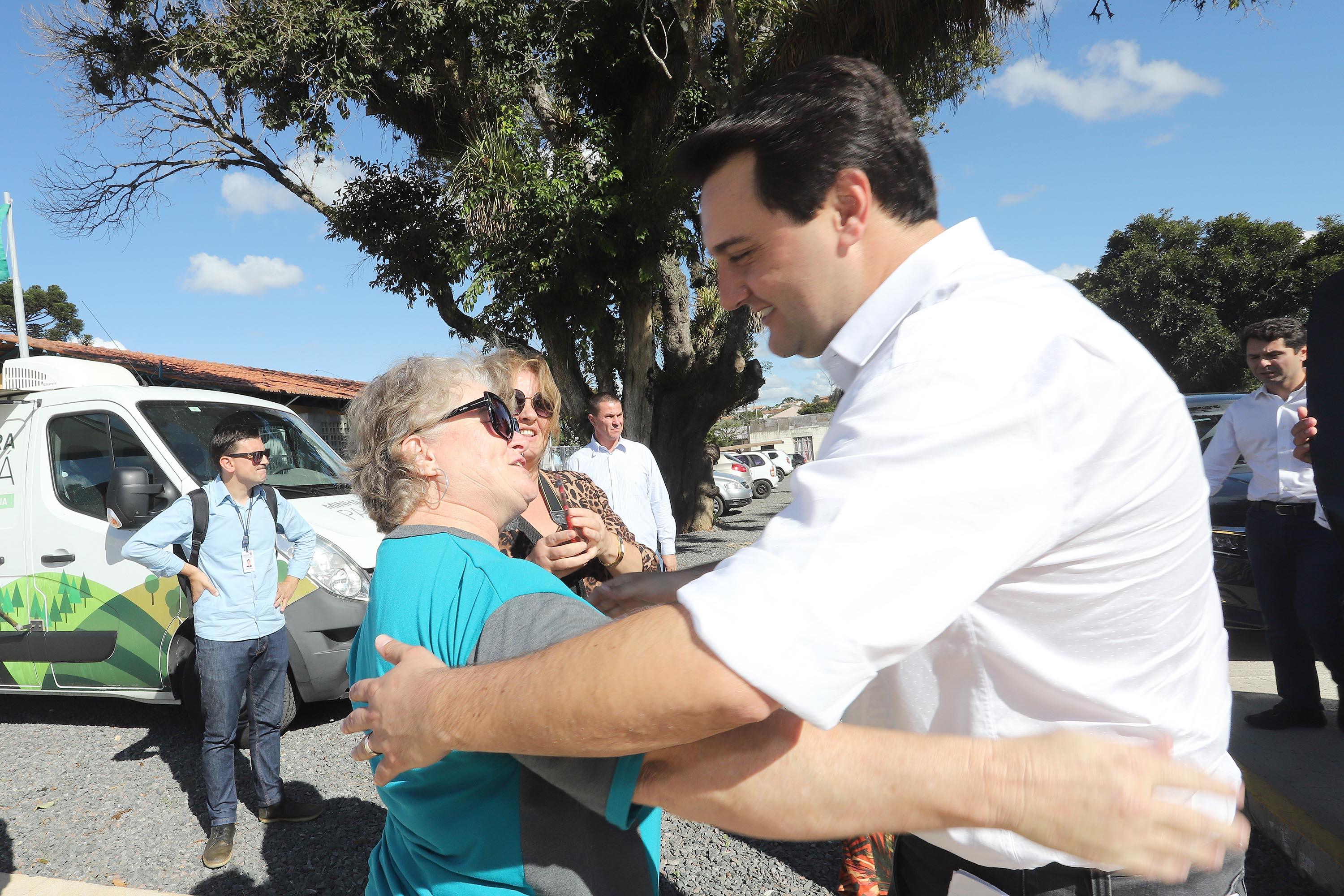 GOVERNADOR INAUGURA ESCOLA E LIBERA RECURSOS EM RIO NEGRO. O governador Carlos Massa Ratinho inaugura a Escola Municipal Ana Zorning e confirma recursos para pavimentação, em Rio Negro, região sudeste do Paraná. Presentes no evento: prefeito de Rio Negro, Milton José Paizani; secretário de Desenvolvimento Urbano, João Carlos Ortega; secretário de Educação e do Esporte, Renato Feder; de Agricultura e Abastecimento, Norberto Ortigara; entre outros.Rio Negro, 13-02-20.Foto: Arnaldo Alves / AEN.