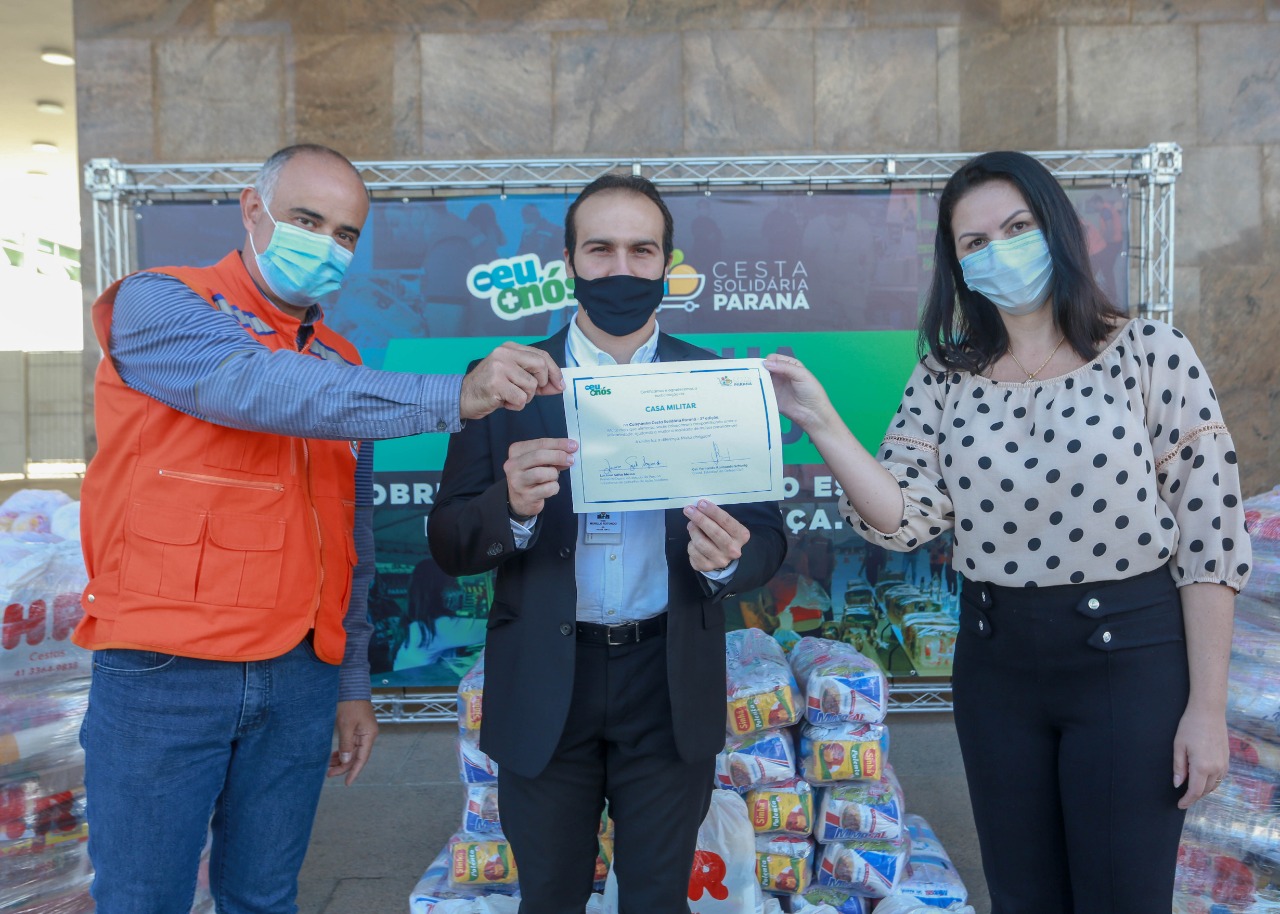 A edição 2021 da campanha Cesta Solidária Paraná, encerrada na terça-feira (06), conseguiu arrecadar mais de 200 toneladas de alimentos. . Foto: Valdelino Pontes