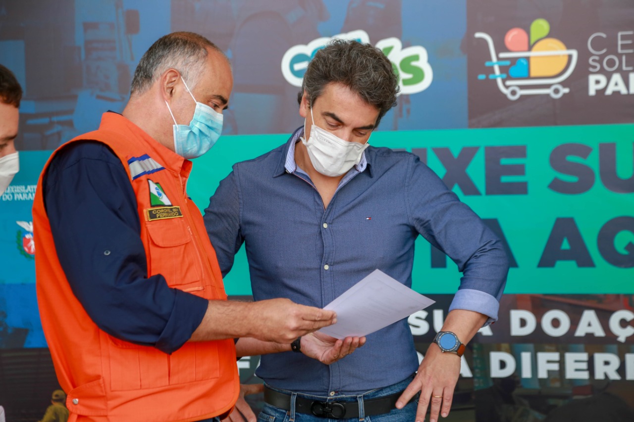 A edição 2021 da campanha Cesta Solidária Paraná, encerrada na terça-feira (06), conseguiu arrecadar mais de 200 toneladas de alimentos. . Foto: Valdelino Pontes