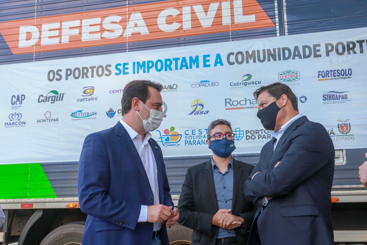 A edição 2021 da campanha Cesta Solidária Paraná, encerrada na terça-feira (06), conseguiu arrecadar mais de 200 toneladas de alimentos. . Foto: Valdelino Pontes