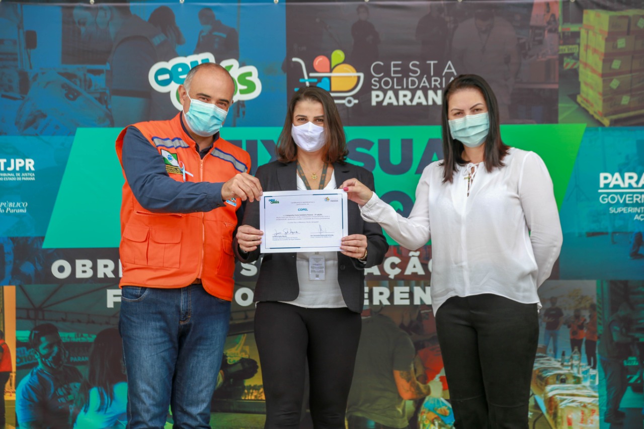 A edição 2021 da campanha Cesta Solidária Paraná, encerrada na terça-feira (06), conseguiu arrecadar mais de 200 toneladas de alimentos. . Foto: Valdelino Pontes