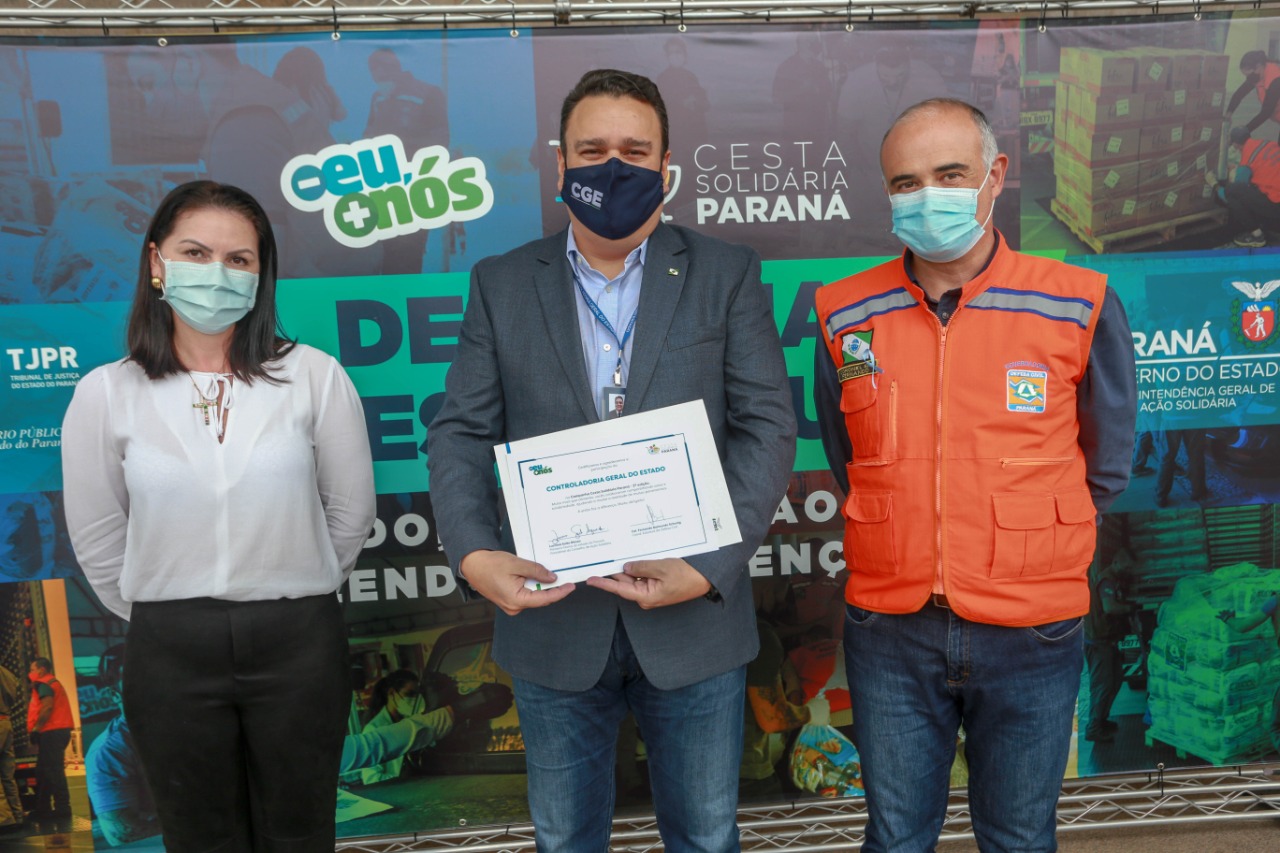A edição 2021 da campanha Cesta Solidária Paraná, encerrada na terça-feira (06), conseguiu arrecadar mais de 200 toneladas de alimentos. . Foto: Valdelino Pontes