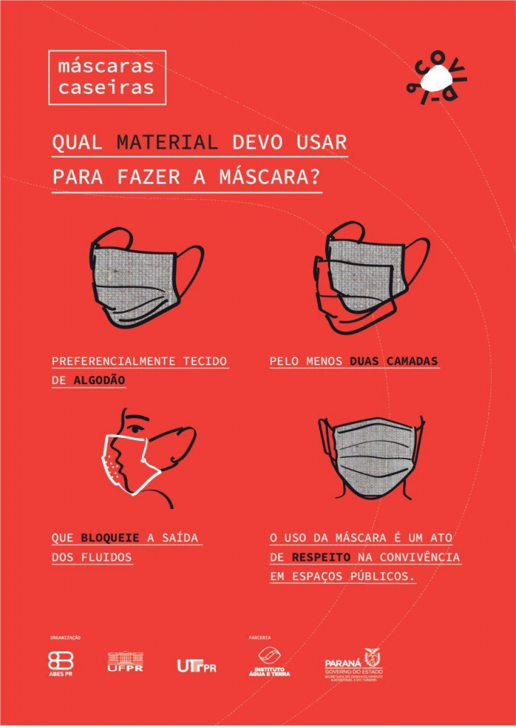 máscara caseira  material 