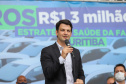 O governador Carlos Massa Ratinho Junior entrrega  nesta quinta-feira (11),  veículos da Estratégia da Saúde da Família no Parque Barigui em Curitiba.  Na foto, o vice-prefeito de Curitiba, Eduardo Pimentel. - 11/11/2021 - Foto: Geraldo Bubniak/AEN