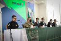 O governador Carlos Massa Ratinho Junior e secretários de Estado apresentam nesta sexta-feira (26), em conjunto com a Polícia Rodoviária Federal, detalhes do plano de operação para o fim da concessão das rodovias paranaenses, que ocorre neste final de semana. Na foto, diretor-geral do Departamento de Estradas de Rodagem do Paraná, Fernando Furiatti    - 26/11/2021 - Foto: Geraldo Bubniak/AEN
