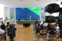 O governador Carlos Massa Ratinho Junior e secretários de Estado apresentam nesta sexta-feira (26), em conjunto com a Polícia Rodoviária Federal, detalhes do plano de operação para o fim da concessão das rodovias paranaenses, que ocorre neste final de semana. Na foto, diretor-geral do Departamento de Estradas de Rodagem do Paraná, Fernando Furiatti    - 26/11/2021 - Foto: Geraldo Bubniak/AEN