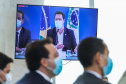 O governador Carlos Massa Ratinho Junior e secretários de Estado apresentam nesta sexta-feira (26), em conjunto com a Polícia Rodoviária Federal, detalhes do plano de operação para o fim da concessão das rodovias paranaenses, que ocorre neste final de semana. Na foto, diretor-geral do Departamento de Estradas de Rodagem do Paraná, Fernando Furiatti    - 26/11/2021 - Foto: Geraldo Bubniak/AEN