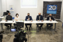 Rodízio volta a ser de 60 horas por 36 horas a partir de segunda-feira - Anúncio foi feito por diretores da Sanepar em coletiva de imprensa na manhã desta quinta-feira - Curitiba, 11/11/2021 - Foto: Sanepar