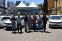 O Governo do Estado realizou mais uma entrega dos carros para Estratégia da Saúde da Família (ESF) neste sábado (13). Agora, os 15 municípios da 7ª Regional de Saúde de Pato Branco foram beneficiados com a doação de 43 automóveis, em um investimento de mais de R$ 1,4 milhão. - Pato Branco, 13/11/2021 - Foto: Américo Antonio/SESA