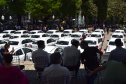 O Governo do Estado realizou mais uma entrega dos carros para Estratégia da Saúde da Família (ESF) neste sábado (13). Agora, os 15 municípios da 7ª Regional de Saúde de Pato Branco foram beneficiados com a doação de 43 automóveis, em um investimento de mais de R$ 1,4 milhão. - Pato Branco, 13/11/2021 - Foto: Américo Antonio/SESA