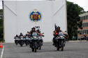Policiais militares se formam no curso de rondas ostensivas com motocicletas. Foto:PMPR