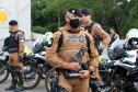 Policiais militares se formam no curso de rondas ostensivas com motocicletas. Foto:PMPR