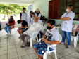 A empresa Portos do Paraná retomou nesta quinta-feira (11) o Porto em Ação após o avanço da vacinação contra a Covid-19 no Estado. O evento aconteceu na cozinha comunitária da comunidade Piaçaguera e contemplou também os moradores da Ilha de Amparo, que participaram de um almoço de integração e tiveram acesso a vouchers de consulta, teste de glicemia, aferição de glicose, além de corte de cabelo, kits de jogos lúdicos, atividades físicas e orientações da Marinha do Brasil e da Unidade de Segurança Portuária