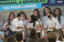 Governador do Paraná, Carlos Massa Ratinho Junior e o Secretario da Educação, Renato Feder participam do projeto Ganhando o Mundo. 