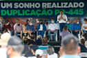 O governador Carlos Massa Ratinho Junior assina nesta quinta-feira (16) a ordem de serviço das obras de duplicação da PR-445, entre Londrina e Mauá da Serra, na região Norte. - Tamarana, 16/12/2021