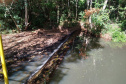 Rio Girau, em Dois Vizinhos, que teve queda acentuada na vazão