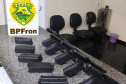 Cinco armas de fogo e mais 300 quilos de maconha são apreendidos pelo BPFRON no Oeste do estado 