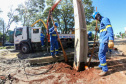 Com trabalho intenso durante a noite, Copel religa quase 90% das unidades afetadas pelo temporal - Na  foto,  trabalhos na área central dae Maringá: avenidas Mandacaru, XV de Novembro, Colombo e Rua Piratininga - Curitiba, 24/04/2022