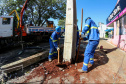 Com trabalho intenso durante a noite, Copel religa quase 90% das unidades afetadas pelo temporal - Na  foto,  trabalhos na área central dae Maringá: avenidas Mandacaru, XV de Novembro, Colombo e Rua Piratininga - Curitiba, 24/04/2022
