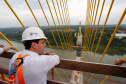 Governador Carlos Massa Ratinho Junior vistoria obra da Ponte da Integração Brasil-Paraguai. 