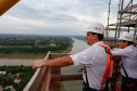Governador Carlos Massa Ratinho Junior vistoria obra da Ponte da Integração Brasil-Paraguai. 
