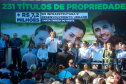 	Governador regulariza casa de 231 famílias e libera R$ 7,2 milhões em recursos em Santa Tereza do Oeste