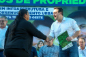  	Governador regulariza casa de 231 famílias e libera R$ 7,2 milhões em recursos em Santa Tereza do Oeste